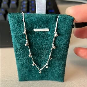 18K solid white gold chain